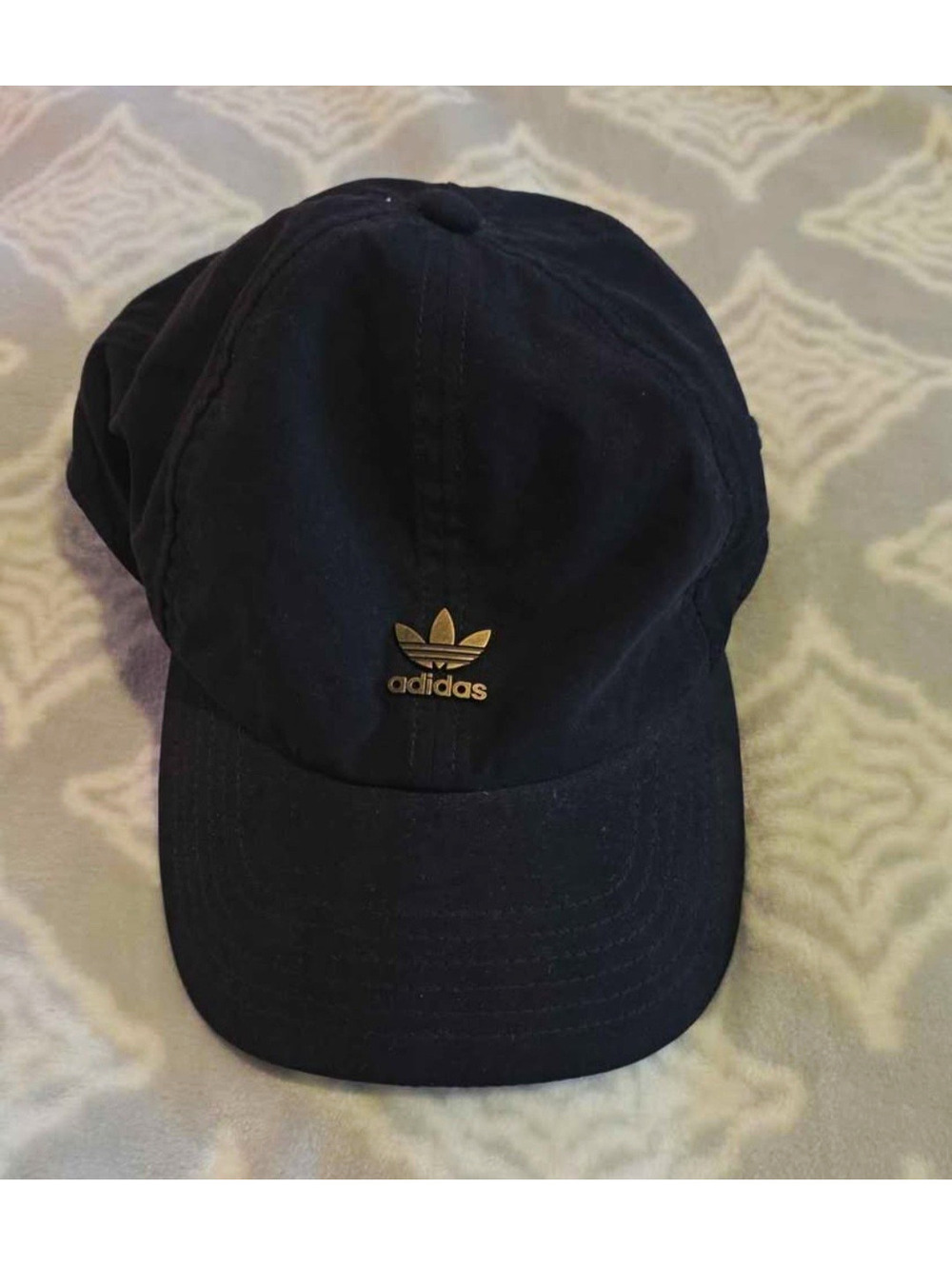 adidas Trefoil Logo Black Solid Baseball Cap Hat Unisex Adults One Size